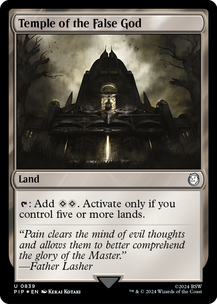 Temple of the False God (Surge Foil) (PIP-839) [Fallout] Foil