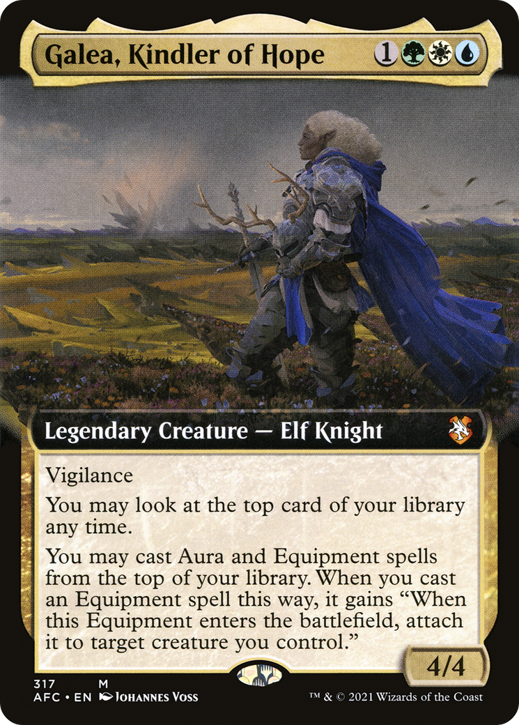 Galea, Kindler of Hope (AFC-317) [Forgotten Realms Commander]: (Extended Art)