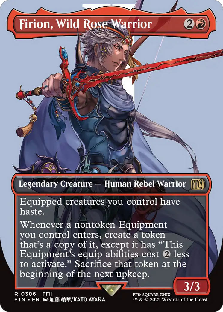 Firion, Wild Rose Warrior (Borderless) (FIN-386) [FINAL FANTASY] (Borderless) Foil
