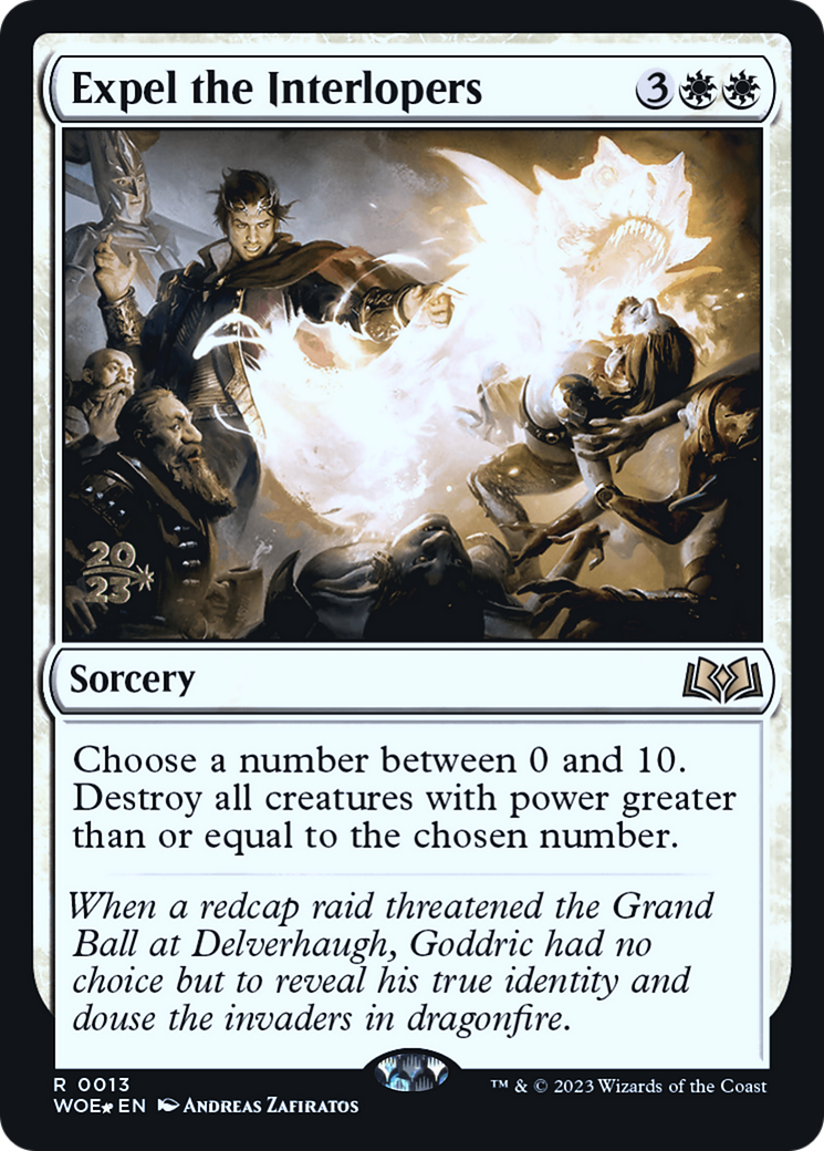 Expel the Interlopers (PRE-13S) [Wilds of Eldraine Promos] Foil