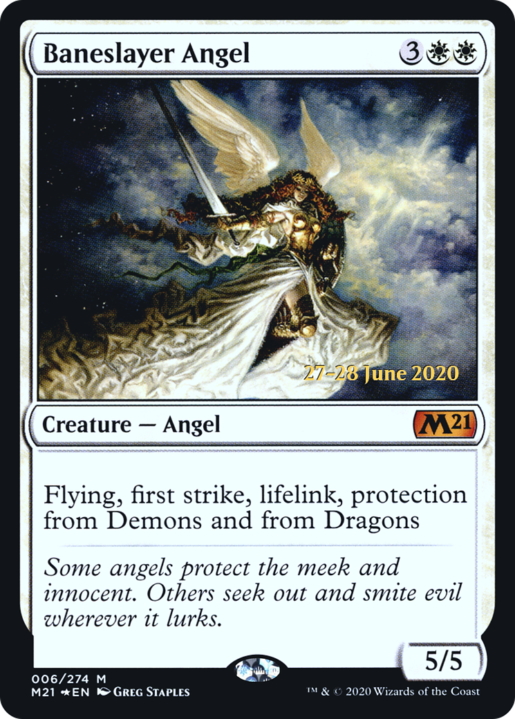 Baneslayer Angel (PRE-06S) [Core Set 2021 Promos] Foil