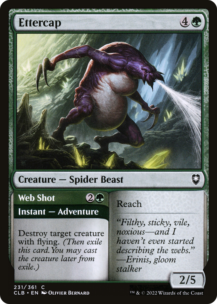 Ettercap // Web Shot (CLB-231) [Commander Legends: Battle for Baldur's Gate] Foil
