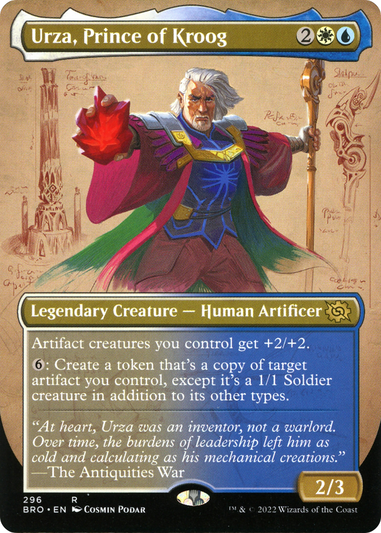 Urza, Prince of Kroog (Borderless) (BRO-296) [The Brothers' War]