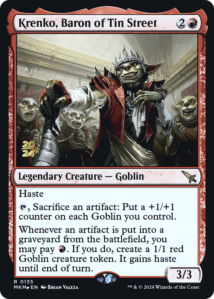 Krenko, Baron of Tin Street (PRE-135) [Murders at Karlov Manor Promos] Foil