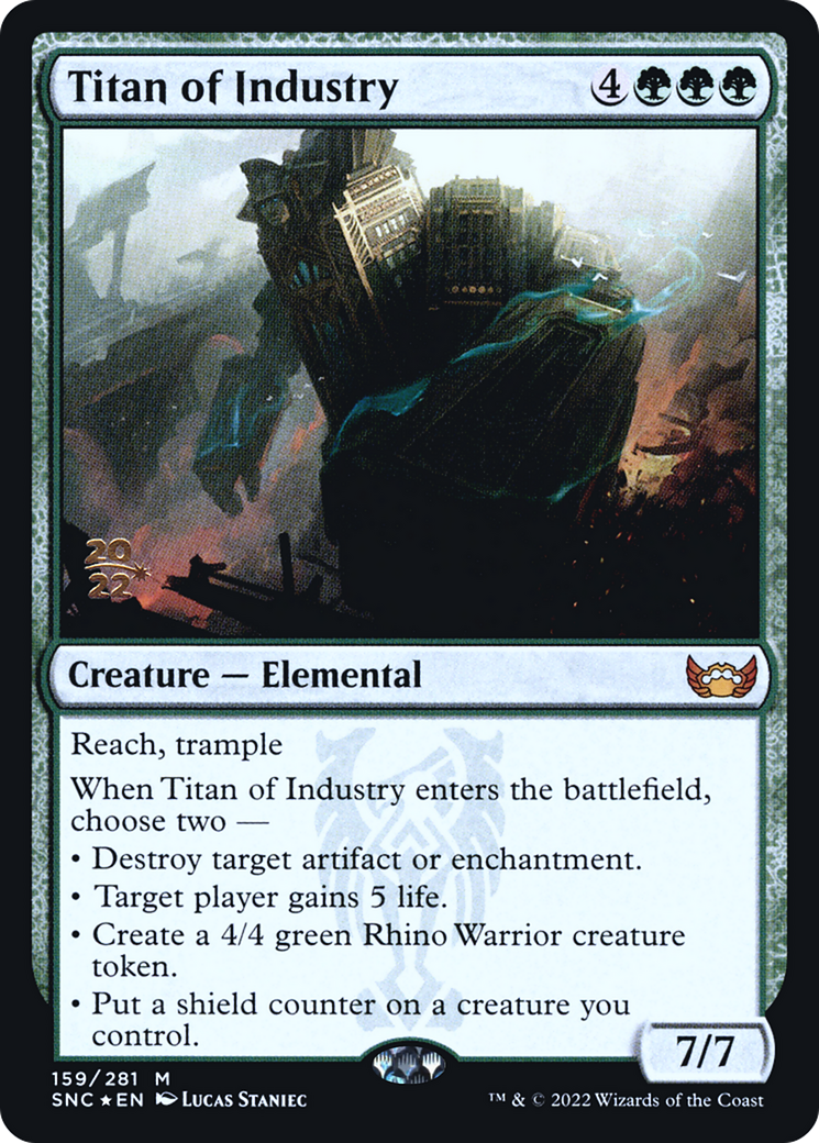 Titan of Industry (PRE-159) [Streets of New Capenna Promos] Foil
