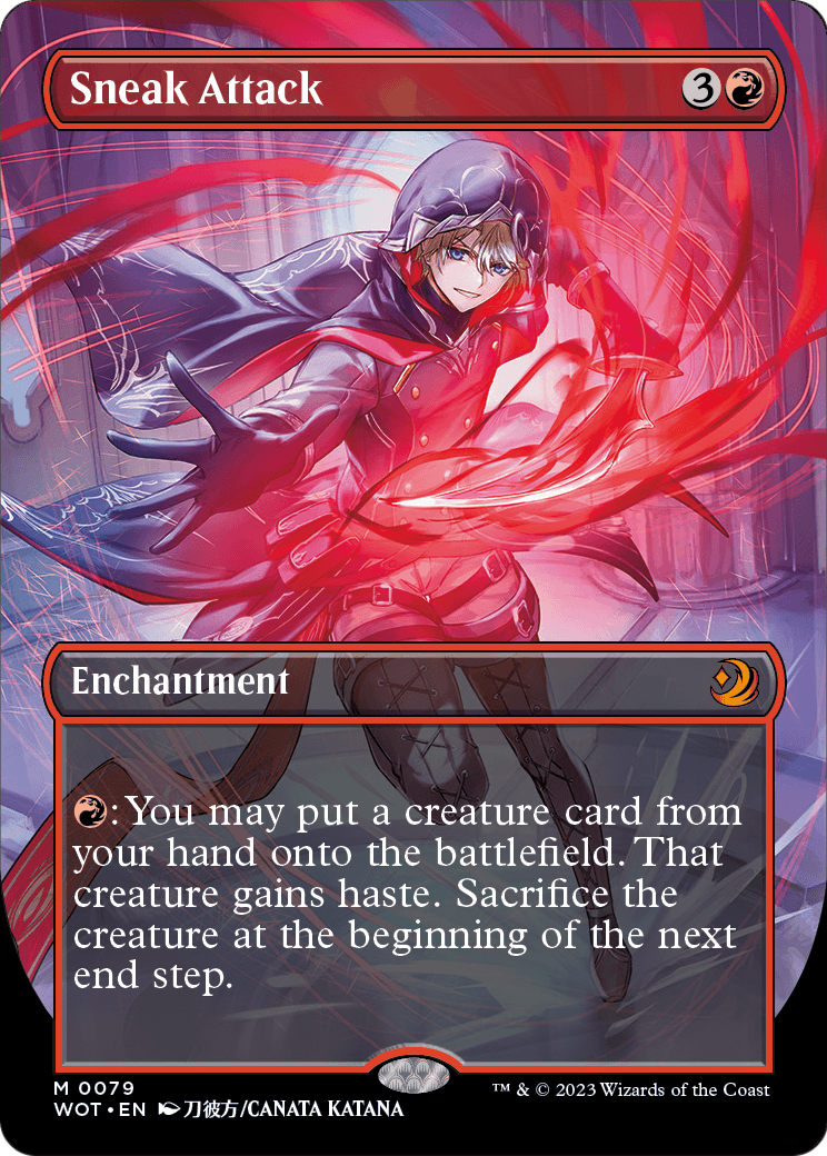 Sneak Attack (Anime Borderless) (WOT-079) [Wilds of Eldraine: Enchanting Tales] Foil
