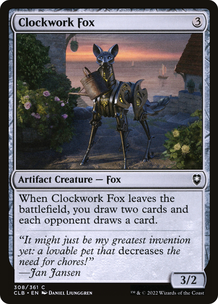 Clockwork Fox (CLB-308) [Commander Legends: Battle for Baldur's Gate]