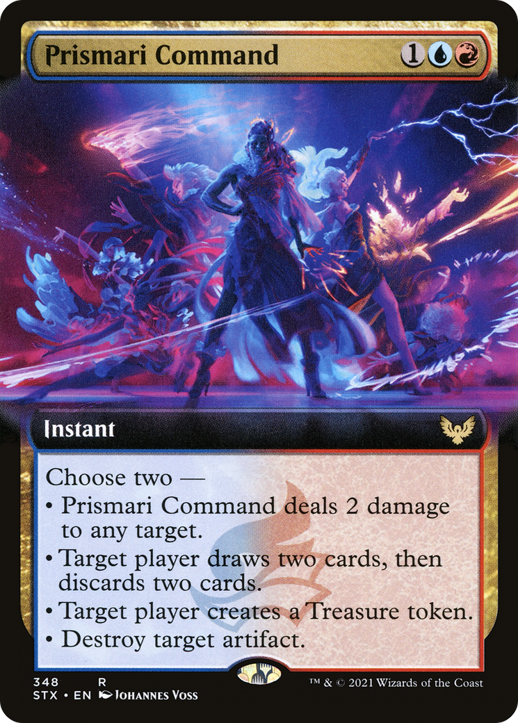 Prismari Command (STX-348) [Strixhaven: School of Mages]: (Extended Art) Foil