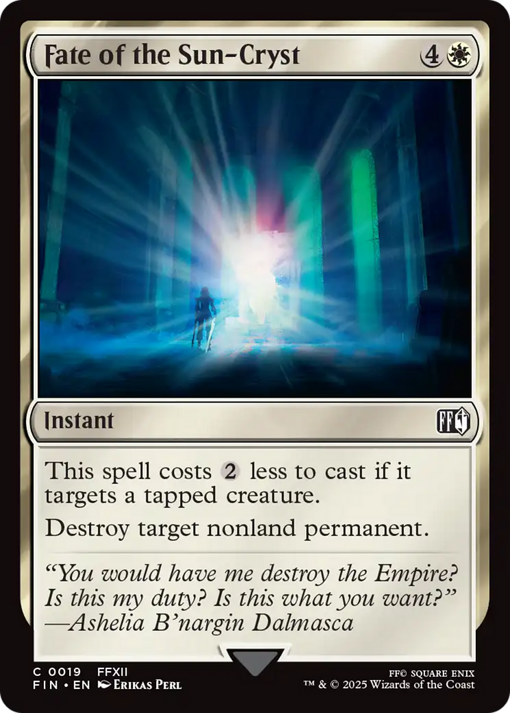 Fate of the Sun-Cryst (FIN-019) [FINAL FANTASY] Foil