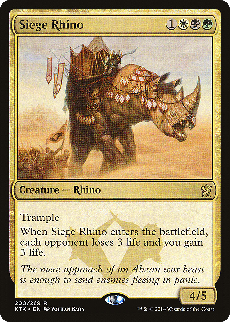 Siege Rhino (KTK-200) [Khans of Tarkir]