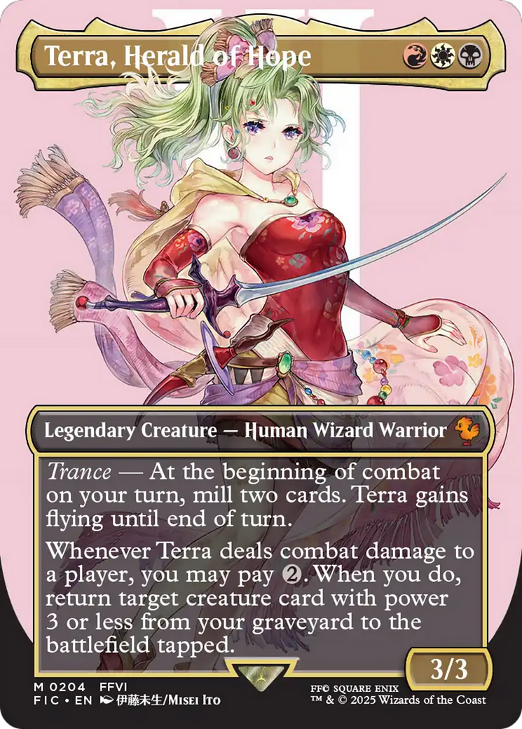 Terra, Herald of Hope (Borderless) (FIC-204) [Commander: FINAL FANTASY] (Borderless)