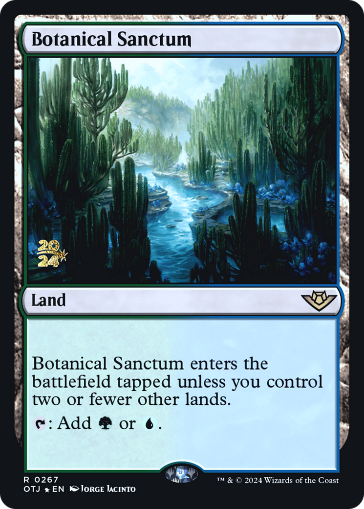 Botanical Sanctum (PRE-267S) [Outlaws of Thunder Junction Promos] Foil