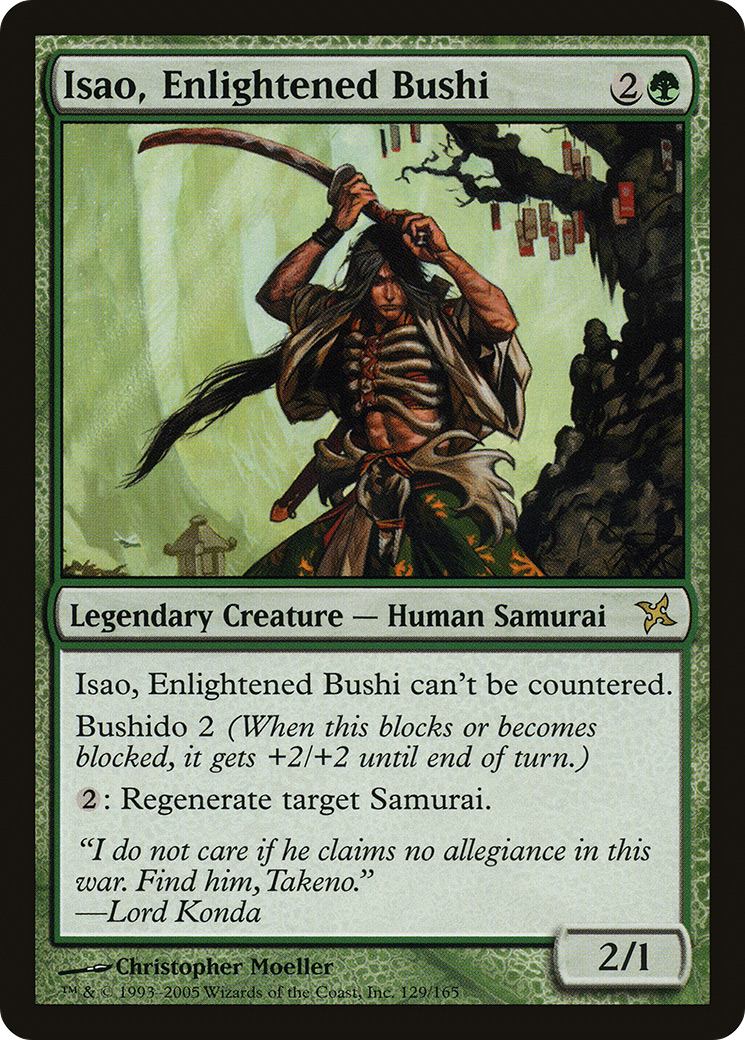 Isao, Enlightened Bushi (BOK-129) [Betrayers of Kamigawa]