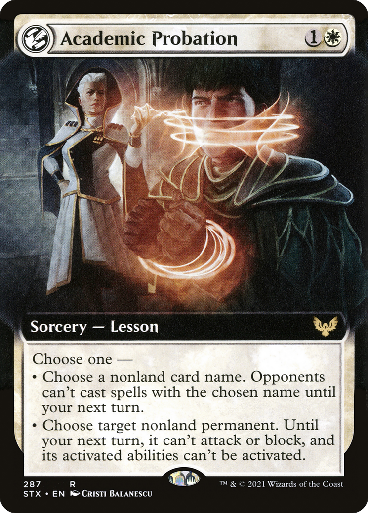 Academic Probation (STX-287) [Strixhaven: School of Mages]: (Extended Art, lesson) Foil