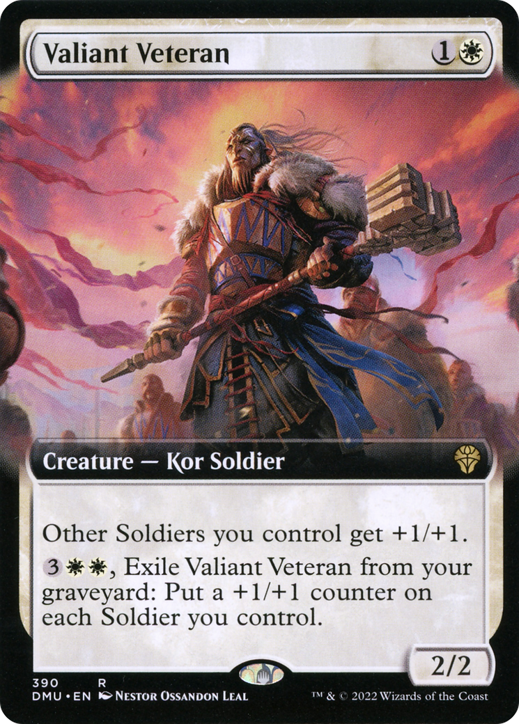 Valiant Veteran (Extended Art) (DMU-390) [Dominaria United]