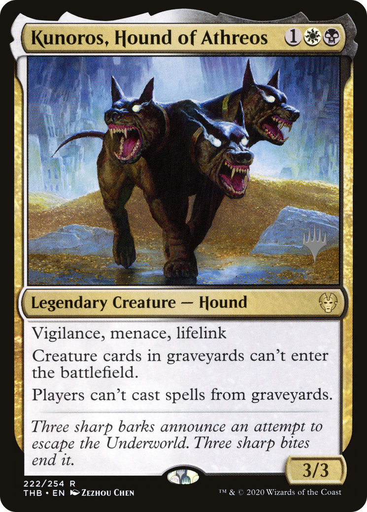 Kunoros, Hound of Athreos (PPTHB-222P) [Theros Beyond Death Promos] Foil