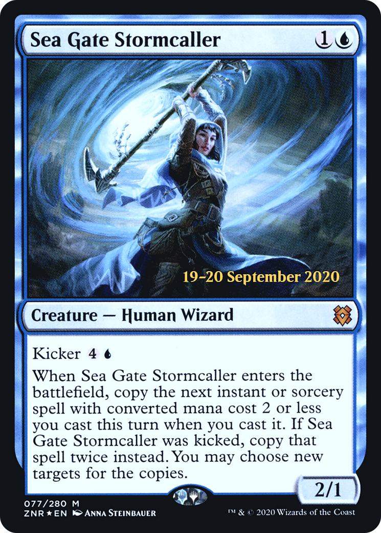 Sea Gate Stormcaller (PRE-77S) [Zendikar Rising Promos] Foil