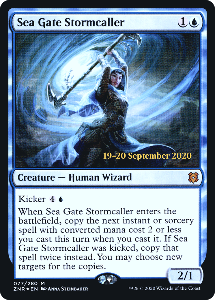 Sea Gate Stormcaller (PRE-77S) [Zendikar Rising Promos] Foil