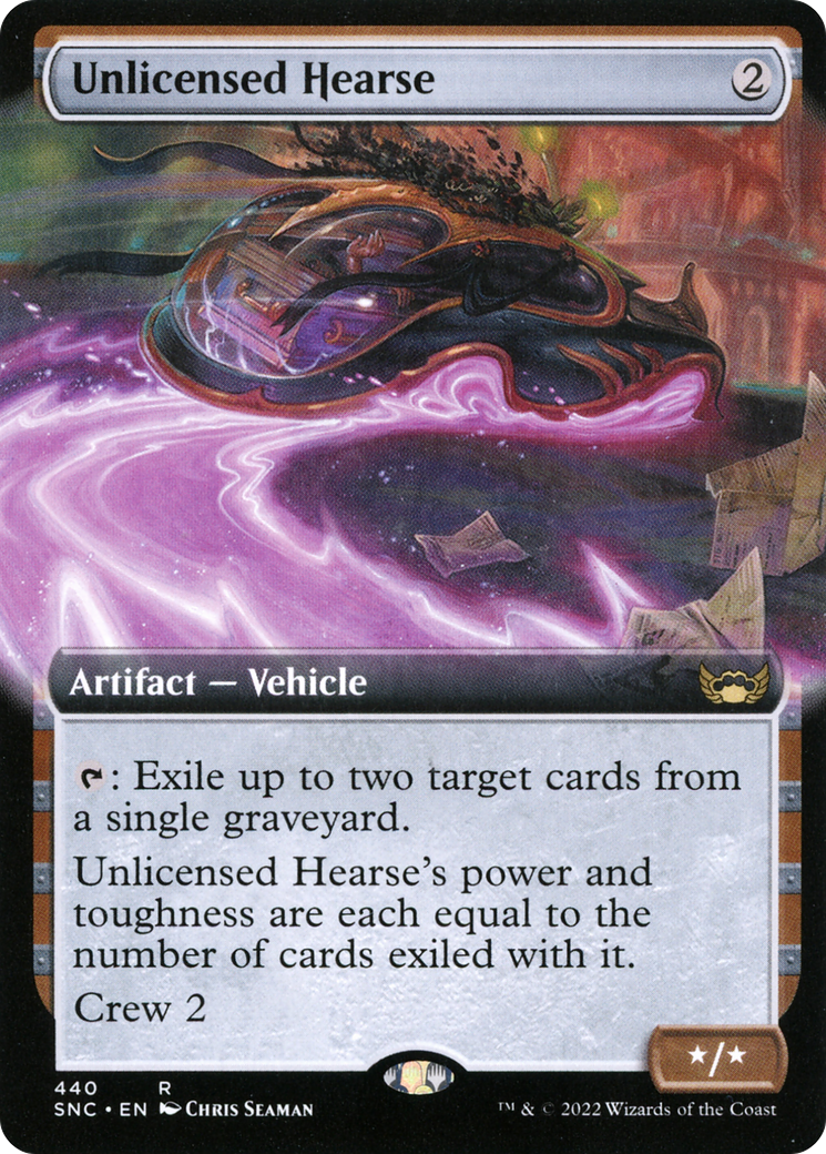 Unlicensed Hearse (SNC-440) [Streets of New Capenna]: (Extended Art) Foil