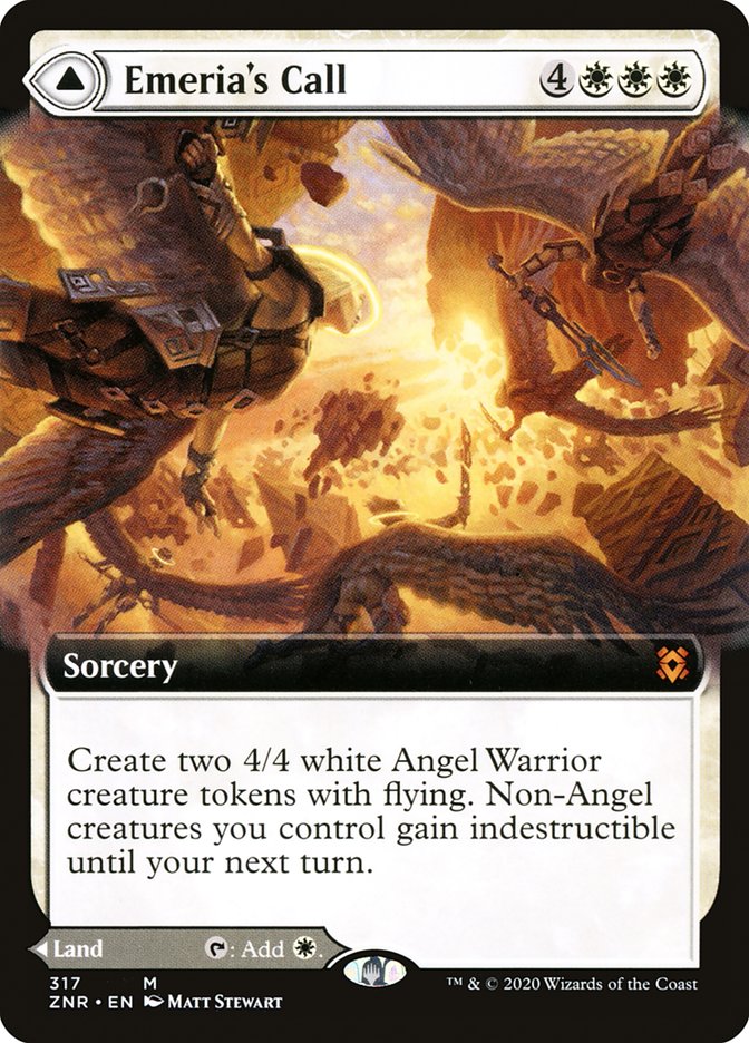 Emeria's Call // Emeria, Shattered Skyclave (ZNR-317) [Zendikar Rising]: (Extended Art) Foil