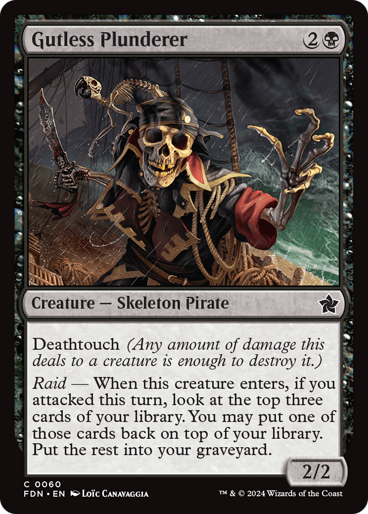 Gutless Plunderer (FDN-060) [Foundations] Foil