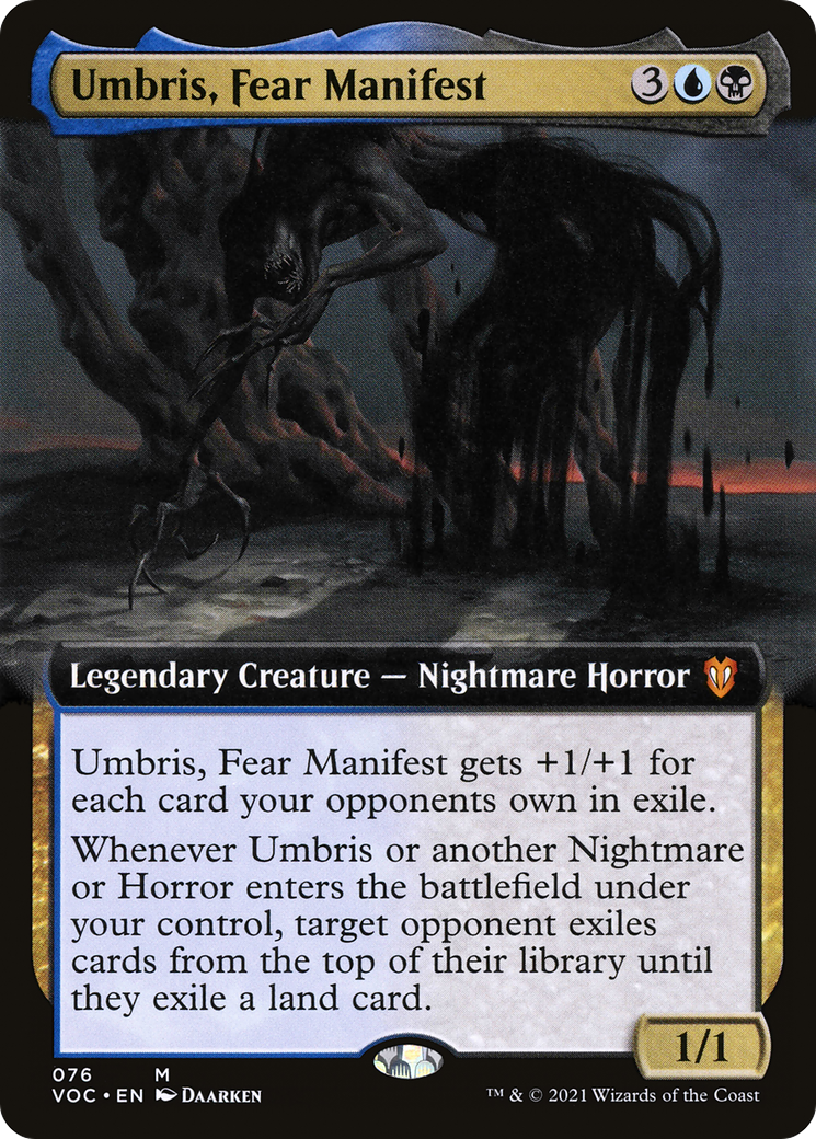 Umbris, Fear Manifest (Extended Art) (VOC-076) [Crimson Vow Commander]