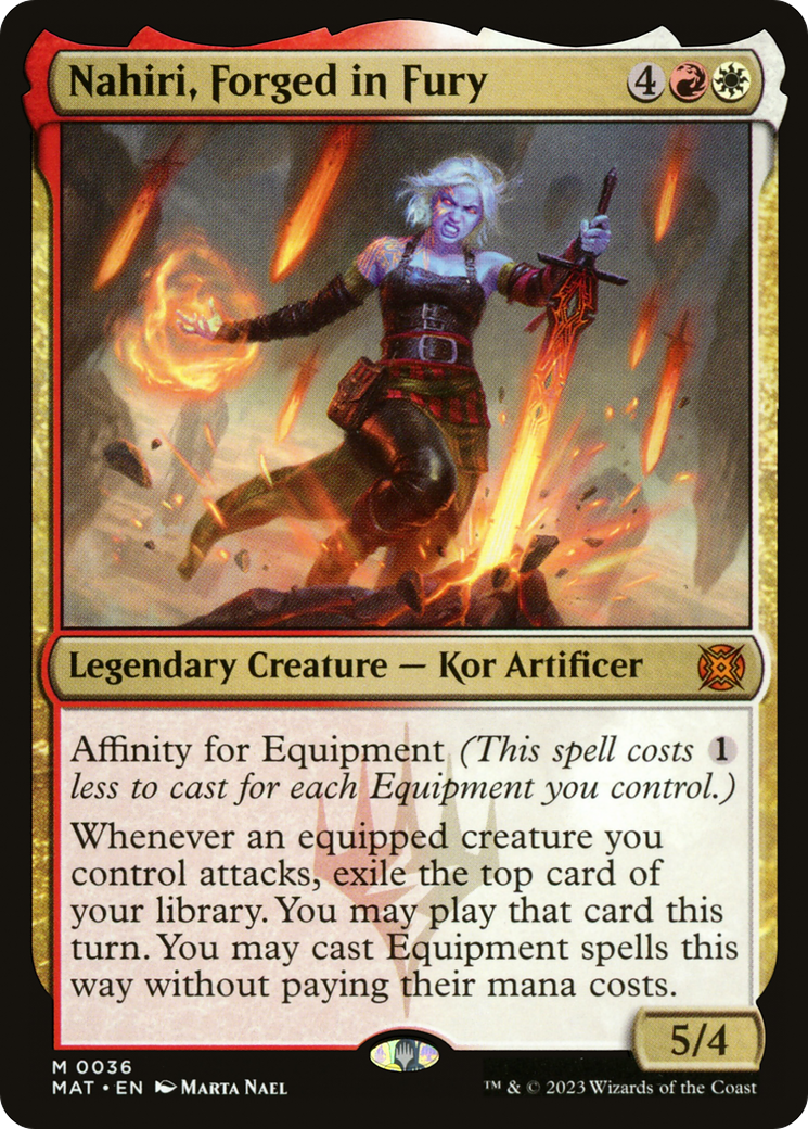 Nahiri, Forged in Fury (MAT-036) [March of the Machine: The Aftermath] Foil