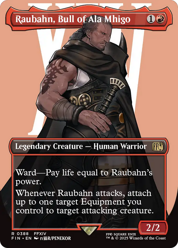 Raubahn, Bull of Ala Mhigo (Borderless) (FIN-388) [FINAL FANTASY] (Borderless) Foil