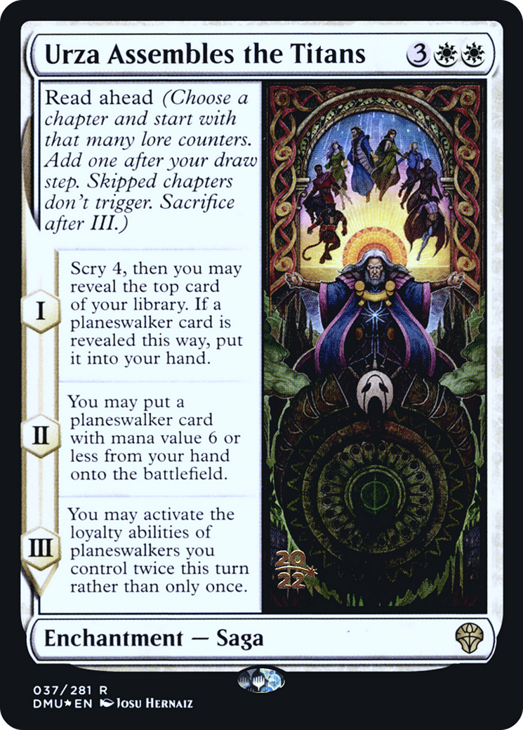 Urza Assembles the Titans (PRE-037) [Dominaria United Promos] Foil