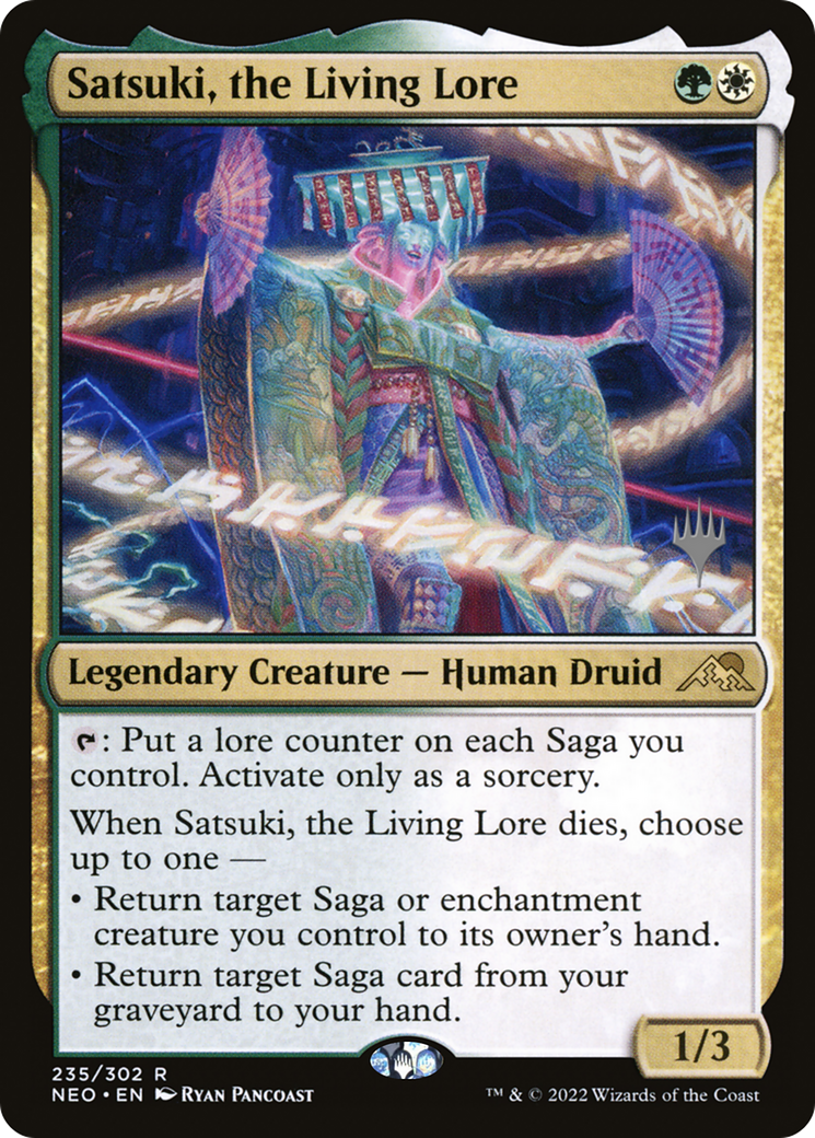 Satsuki, the Living Lore (PPNEO-235) [Promo Pack: Kamigawa: Neon Dynasty Promos]