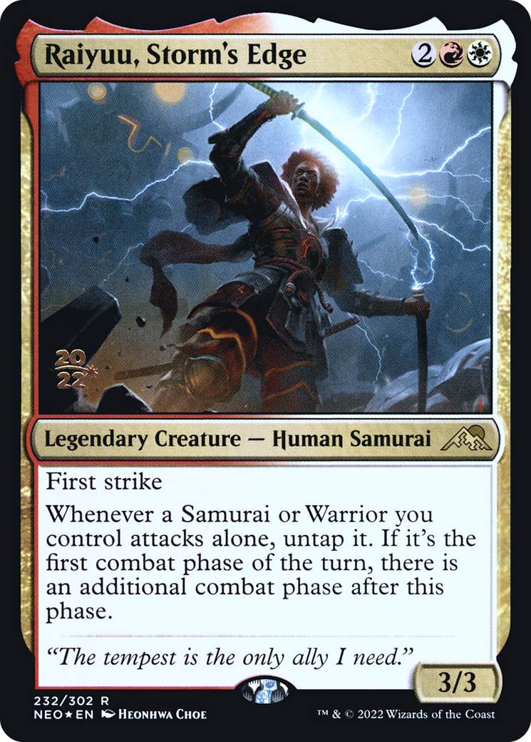 Raiyuu, Storm's Edge (PRE-232) [Kamigawa: Neon Dynasty Promos] Foil