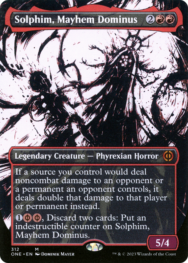 Solphim, Mayhem Dominus (Showcase) (ONE-312) (Borderless) [Phyrexia: All Will Be One]
