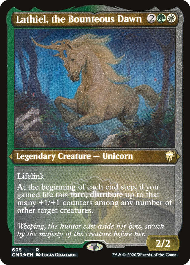 Lathiel, the Bounteous Dawn (CMR-605) [Commander Legends] Etched Foil