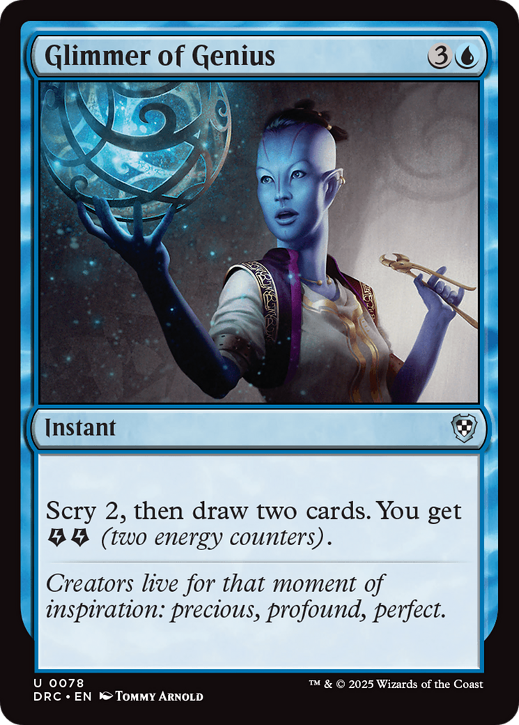 Glimmer of Genius (DRC-078) [Commander: Aetherdrift]