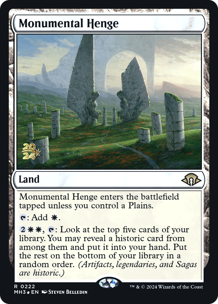 Monumental Henge (PRE-222S) [Modern Horizons 3 Promos] Foil
