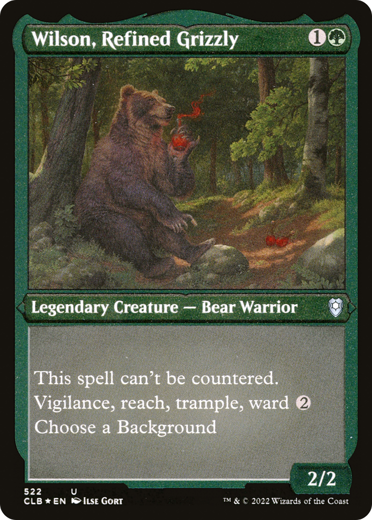 Wilson, Refined Grizzly (CLB-522) [Commander Legends: Battle for Baldur's Gate] Etched Foil