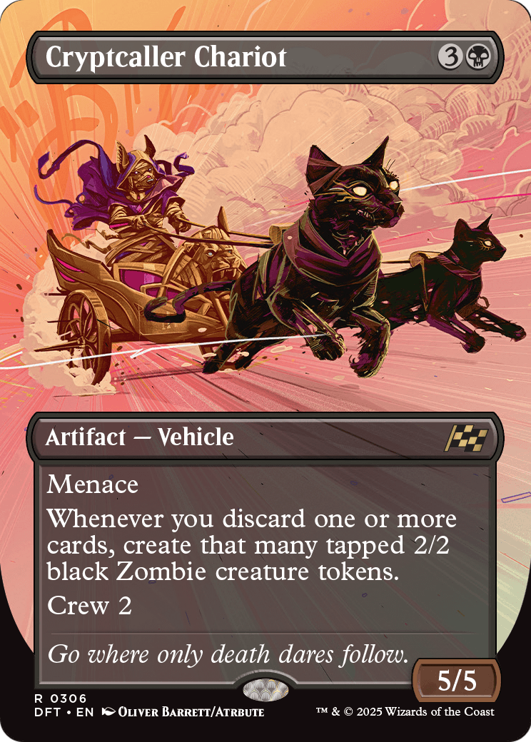 Cryptcaller Chariot (Borderless) (DFT-306) [Aetherdrift] Foil