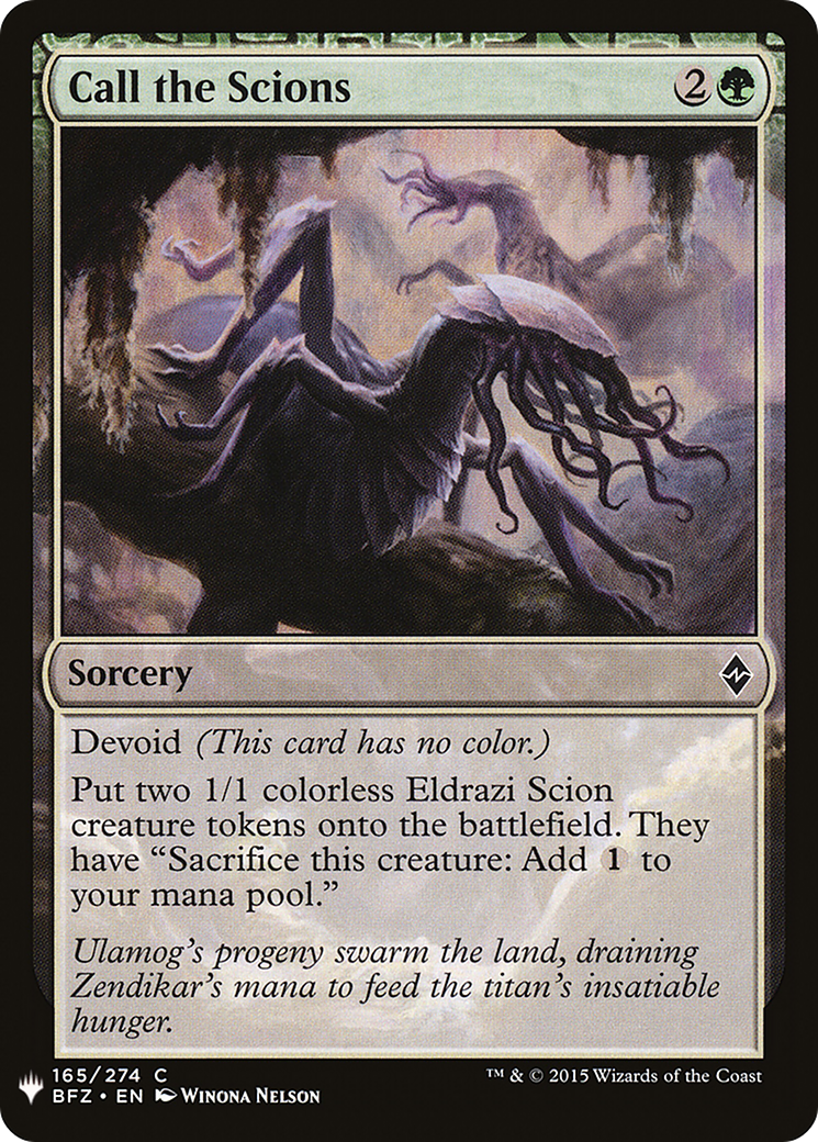 Call the Scions (LIST-BFZ-165) [The List]