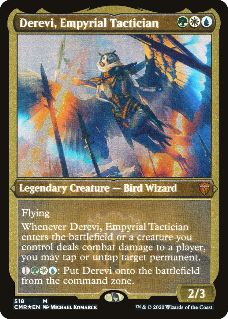 Derevi, Empyrial Tactician (CMR-518) [Commander Legends] Etched Foil