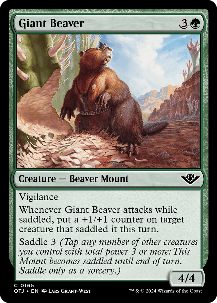 Giant Beaver (OTJ-165) [Outlaws of Thunder Junction] Foil