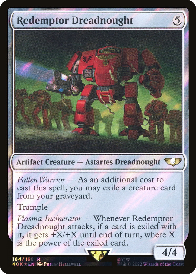 Redemptor Dreadnought (Surge Foil) (40K-164) [Warhammer 40,000 Commander] Foil
