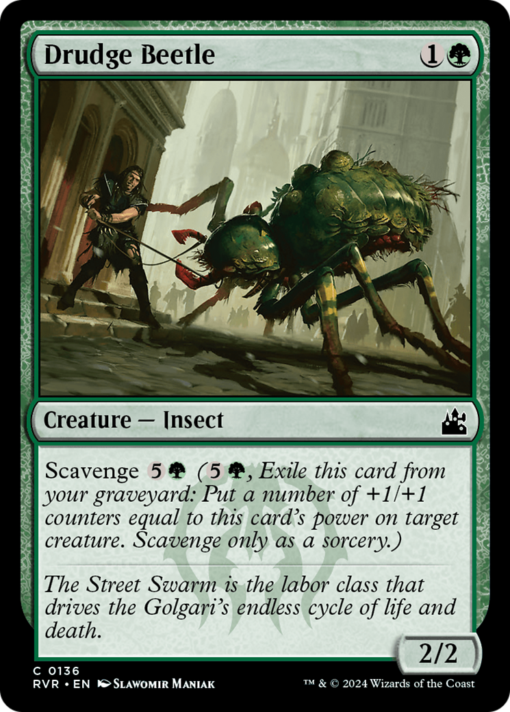 Drudge Beetle (RVR-136) [Ravnica Remastered] Foil