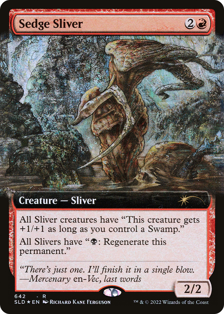 Sedge Sliver (SLD-642) [Secret Lair Drop]: (Extended Art) Foil