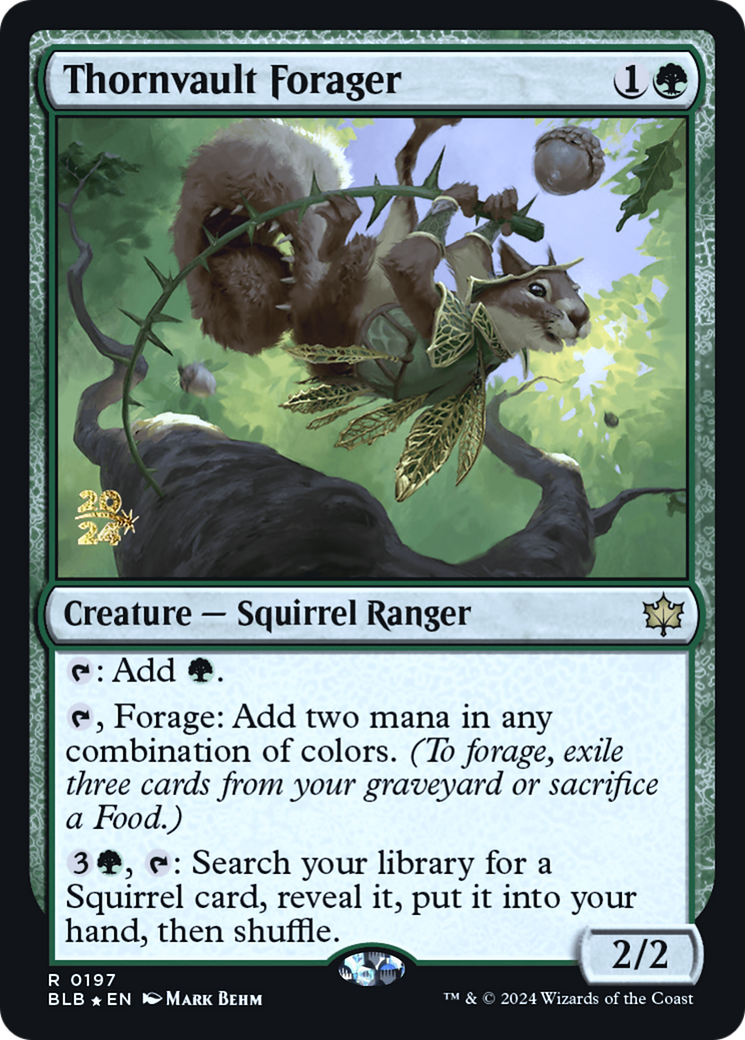Thornvault Forager (PRE-197S) [Bloomburrow Promos] Foil