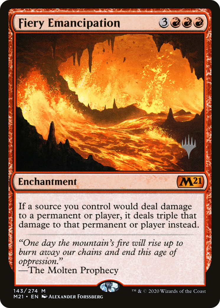 Fiery Emancipation (PPM21-143P) [Promo Pack: Core Set 2021 Promos]