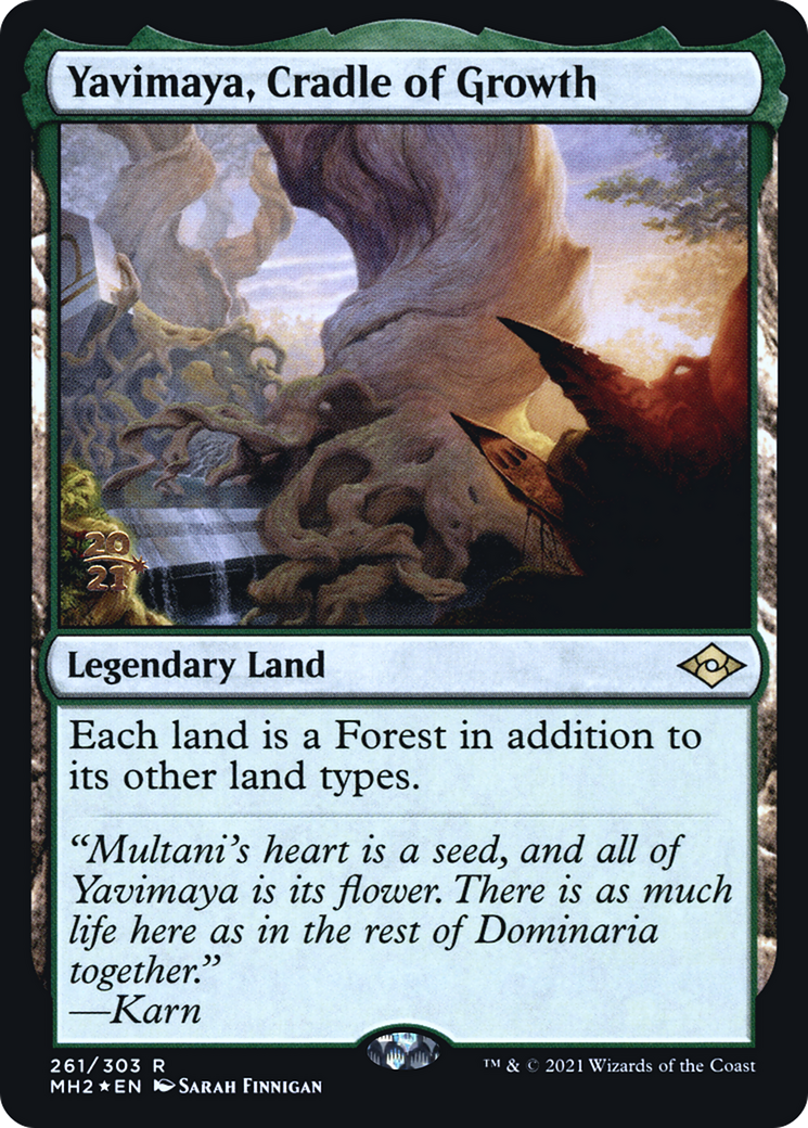 Yavimaya, Cradle of Growth (PRE-261S) [Modern Horizons 2 Promos] Foil