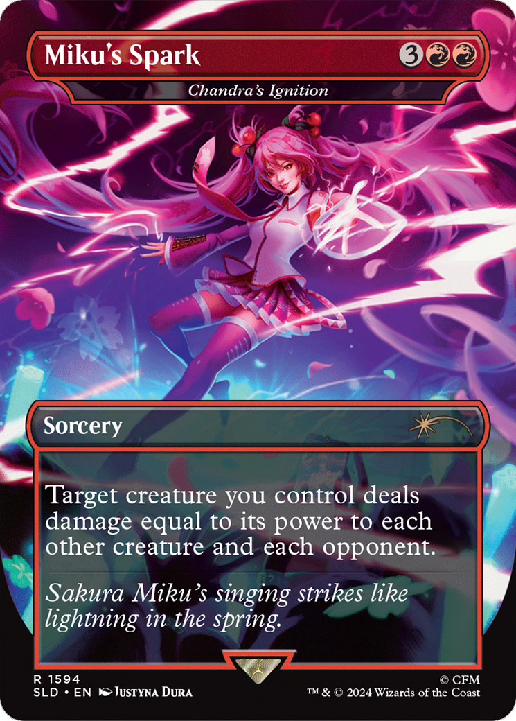 Chandra's Ignition (SLD-1594) [Secret Lair Drop] / Miku's Spark (Borderless)