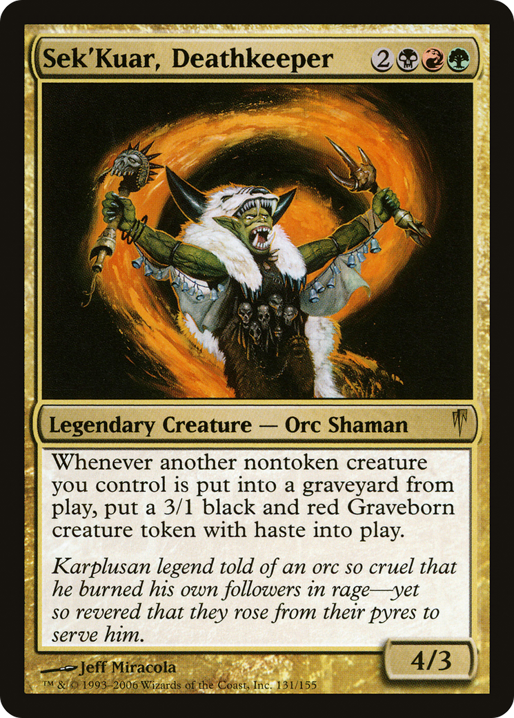 Sek'Kuar, Deathkeeper (CSP-131) [Coldsnap]