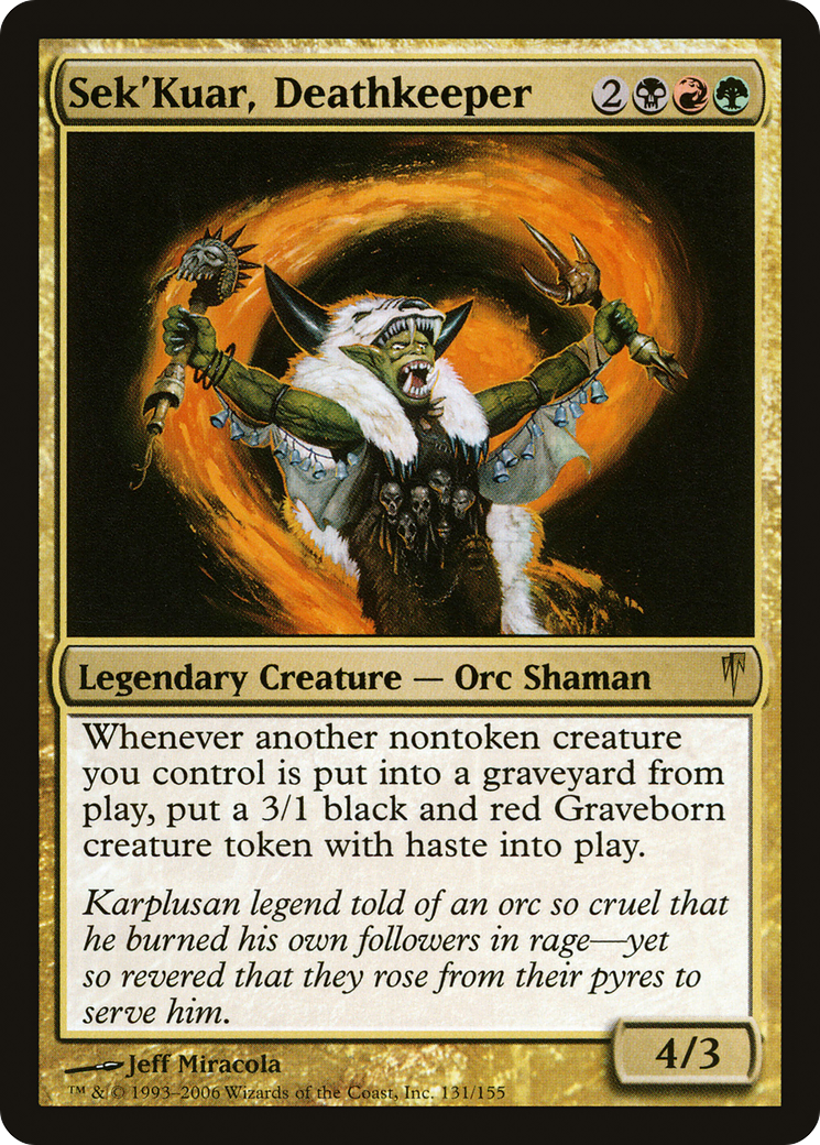 Sek'Kuar, Deathkeeper (CSP-131) [Coldsnap] Foil