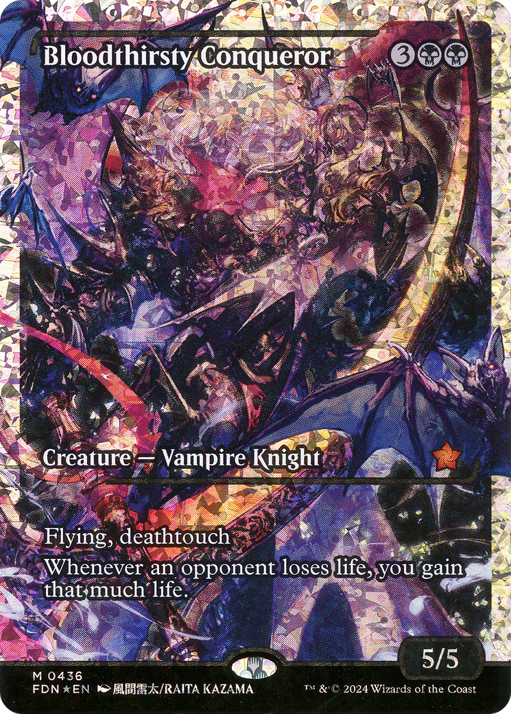 Bloodthirsty Conqueror (FDN-436) [Foundations]: (Showcase) Foil